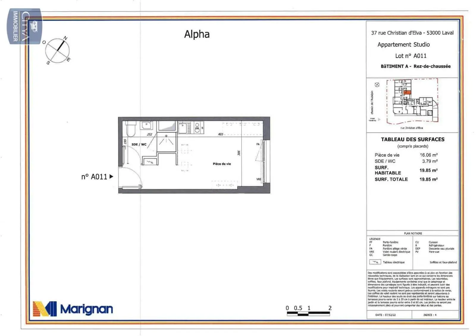 Photo 4 Appartement 1 pièce 19.85m²