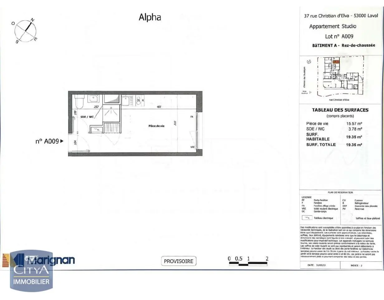 Photo 5 Appartement 1 pièce 19.16m²