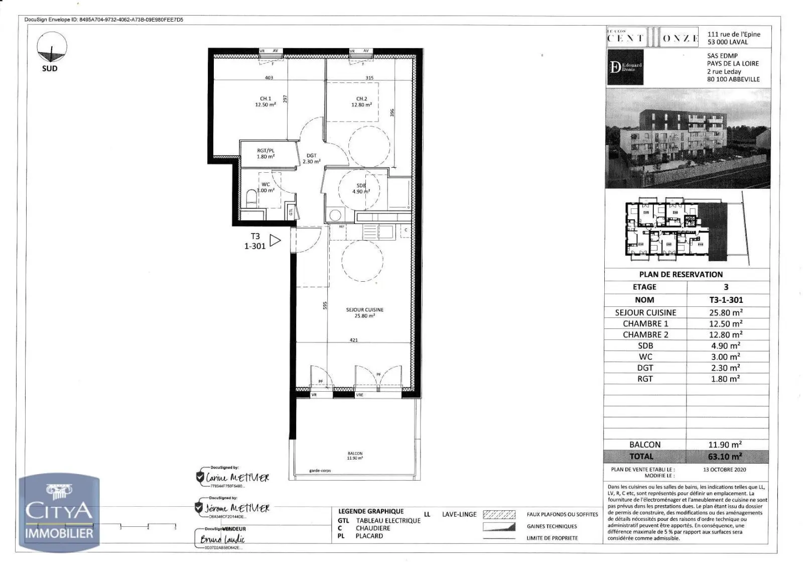 Photo 2 Appartement 3 pièces 63.1m²