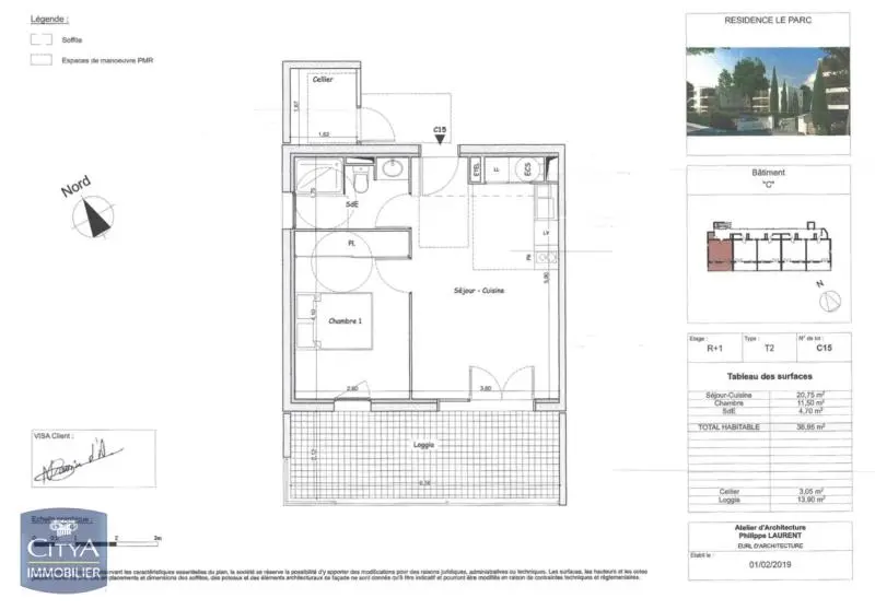 Photo 8 Appartement 2 pièces 36.72m²