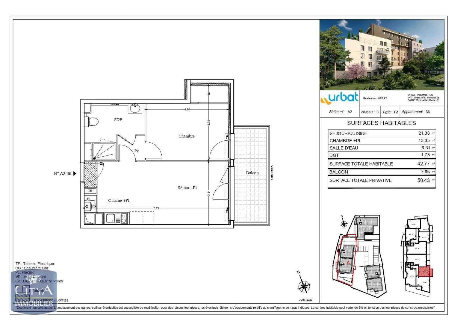 Photo 4 Appartement 2 pièces 42.77m²