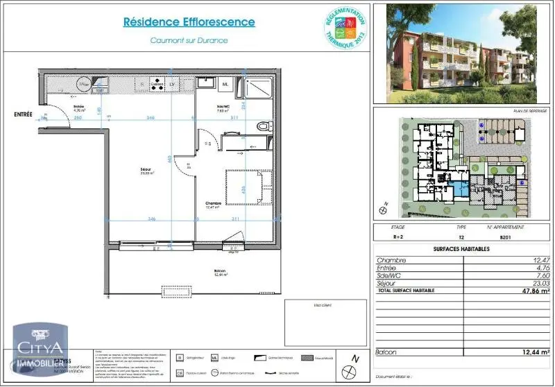 Photo 6 Appartement 2 pièces 47.86m²