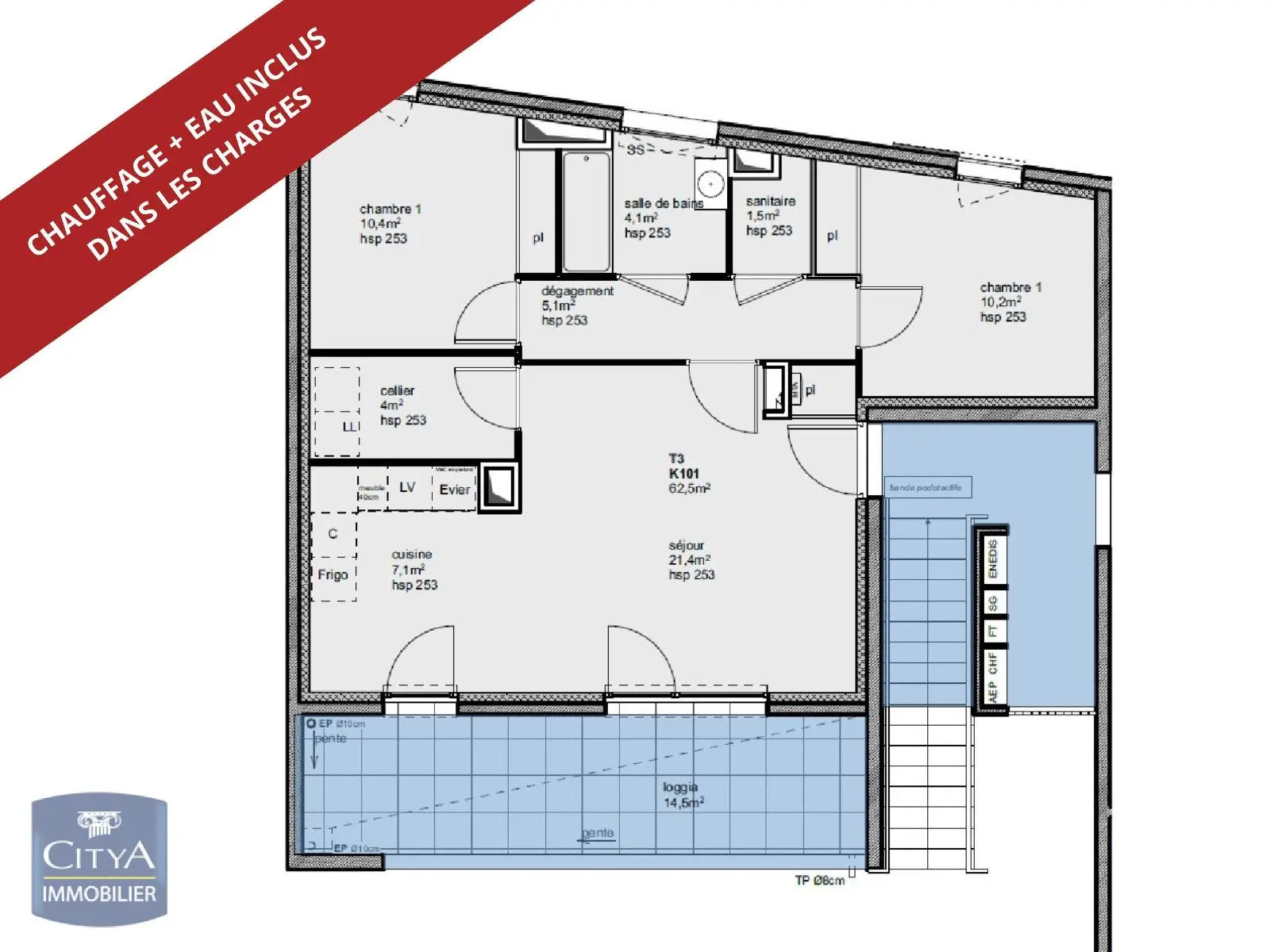 Photo 1 Appartement 3 pièces 62.5m²