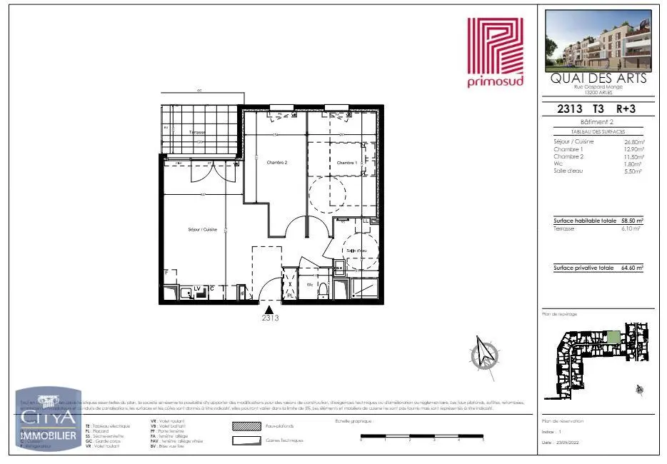 Photo 8 Appartement 3 pièces 58.5m²