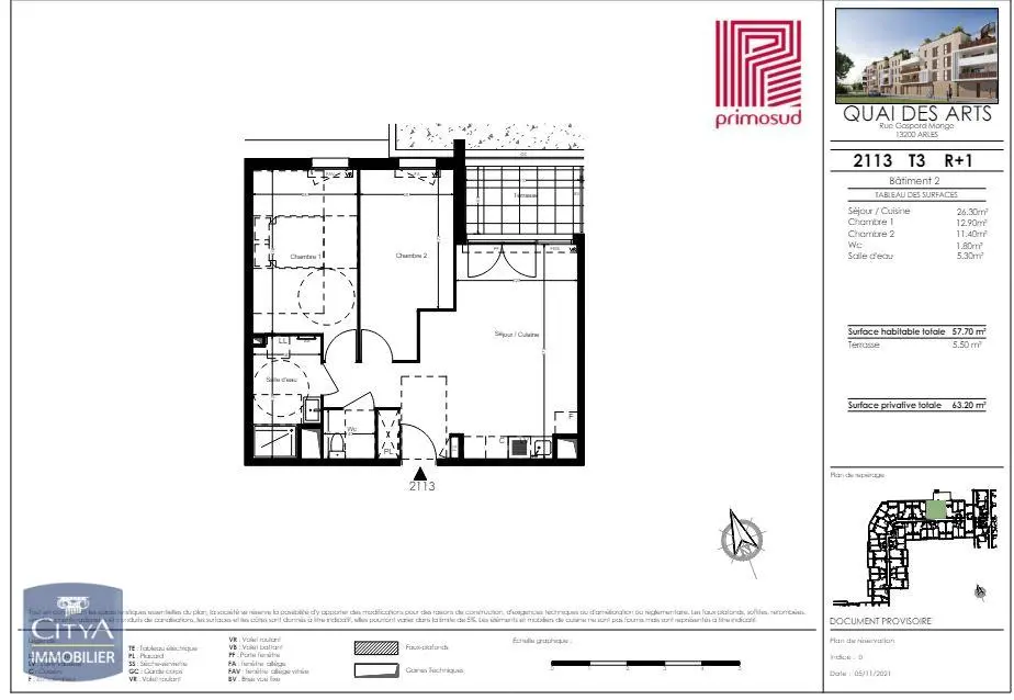 Photo 10 Appartement 3 pièces 57.7m²