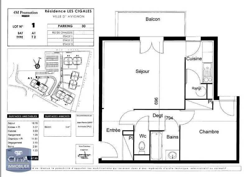 Photo 10 Appartement 2 pièces 48.36m²