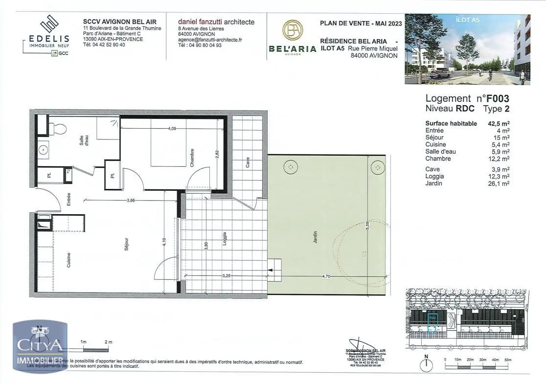 Photo 2 Appartement 2 pièces 42.5m²