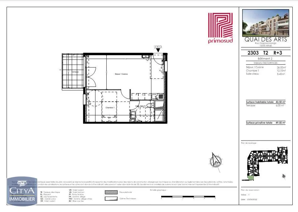 Photo 6 pour Appartement 2 pièces 43.5m² Photo 6 Appartement 2 pièces 43.5m²