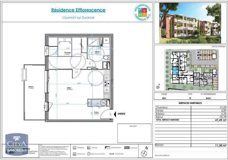 Photo 2 Appartement 2 pièces 47.49m²