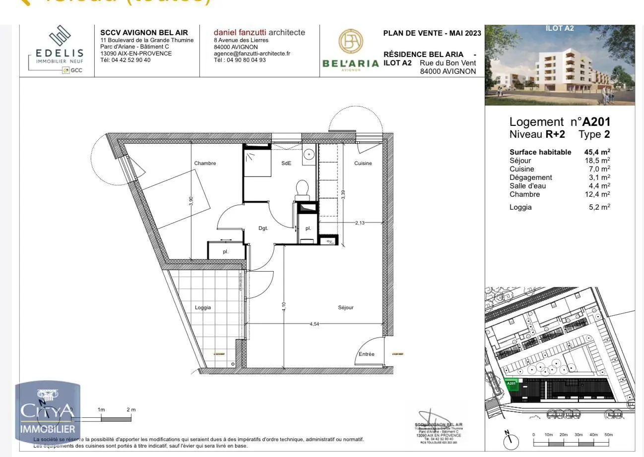 Photo 2 Appartement 2 pièces 45.4m²