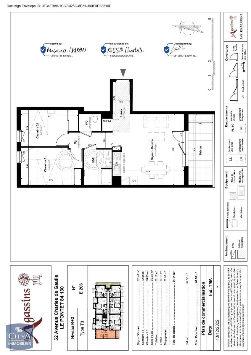 Photo 1 Appartement 3 pièces 66.64m²