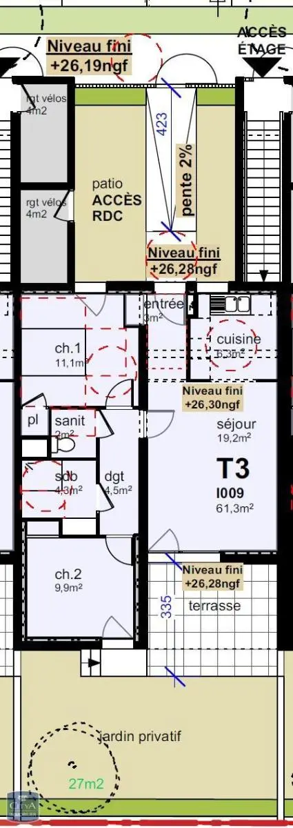 Photo 2 Appartement 3 pièces 61.7m²