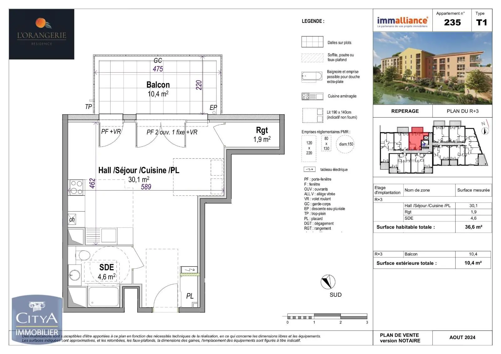Photo 2 Appartement 1 pièce 36.6m²