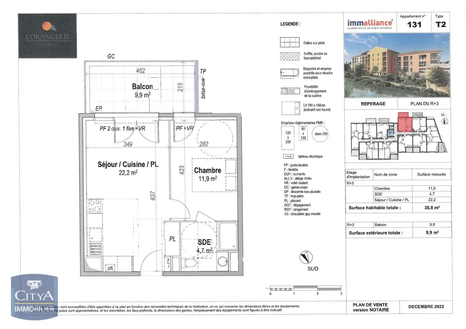 Photo 2 Appartement 2 pièces 38.8m²