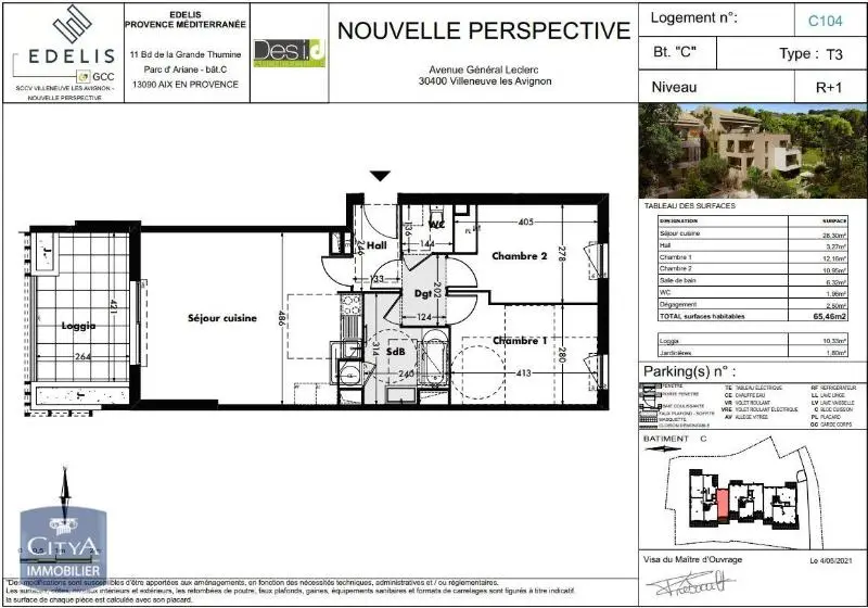 Photo 8 Appartement 3 pièces 65.46m²