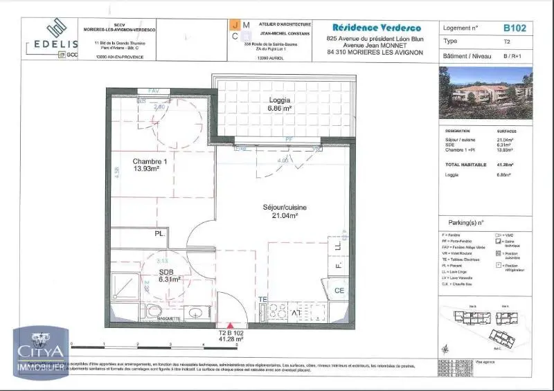 Photo 7 Appartement 2 pièces 41.28m²