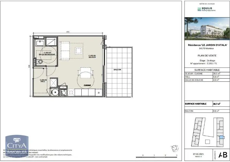 Photo 8 Appartement 1 pièce 30.7m²