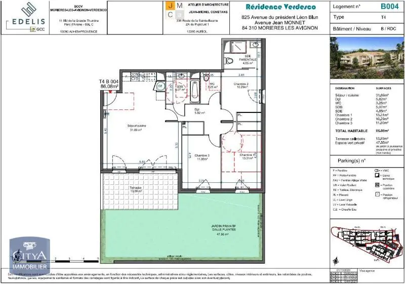 Photo 9 Appartement 4 pièces 86.08m²