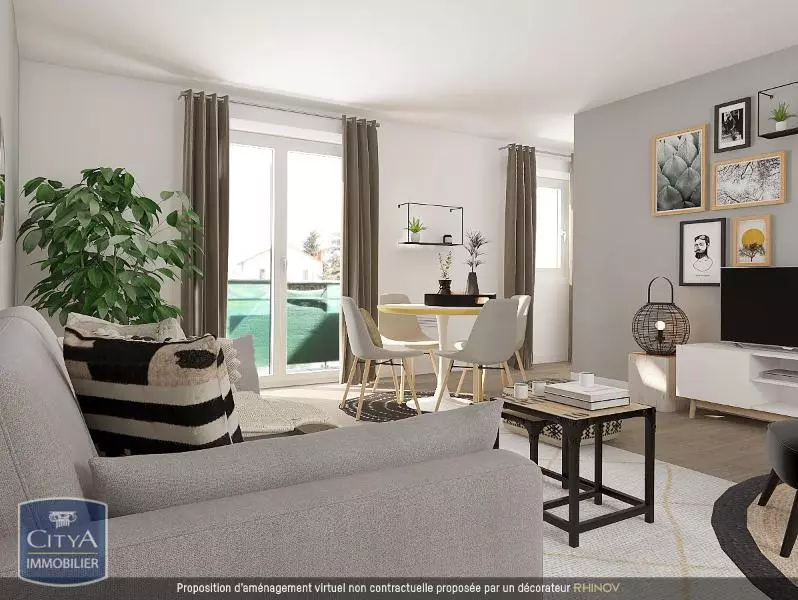 Illustration pour Appartement 3 pièces 56.5m² Photo Appartement 3 pièces 56.5m²