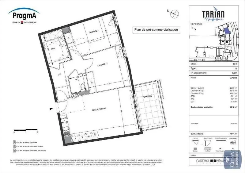Photo 2 Appartement 3 pièces 63m²