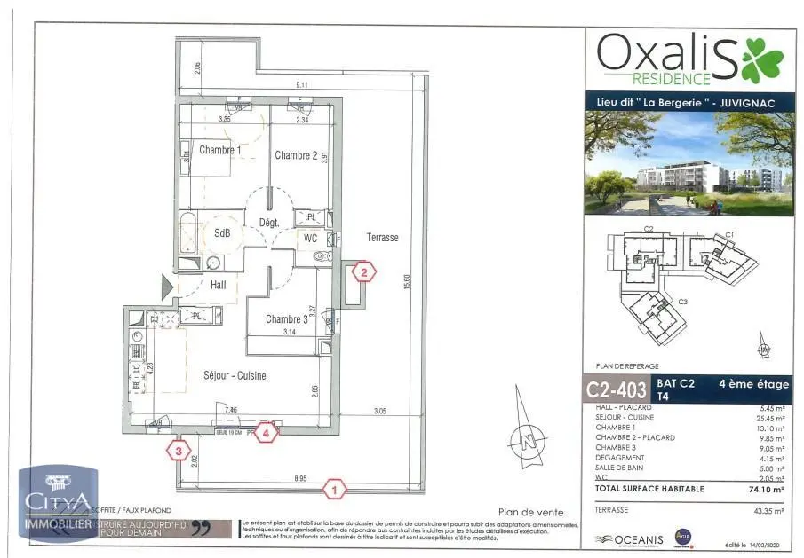 Photo 1 Appartement 4 pièces 73.97m²