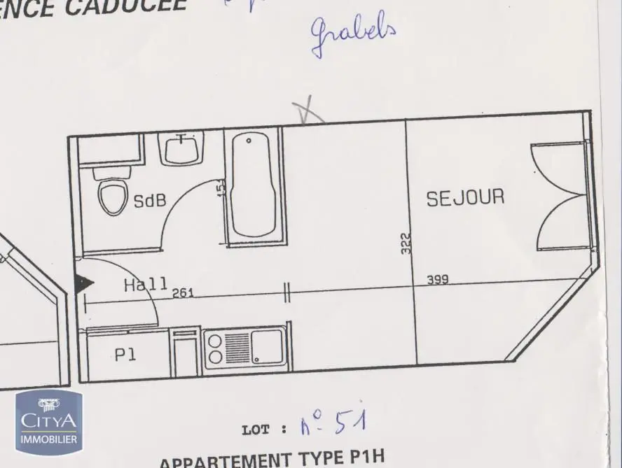 Photo 1 Appartement 1 pièce 19.86m²