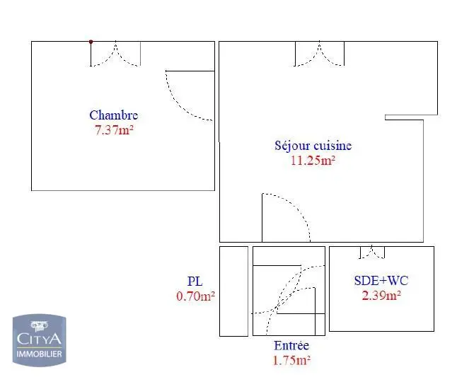 Photo 5 Appartement 1 pièce 23.46m²