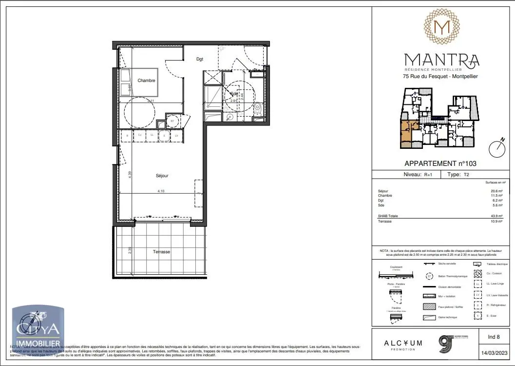 Photo 5 Appartement 2 pièces 43.9m²