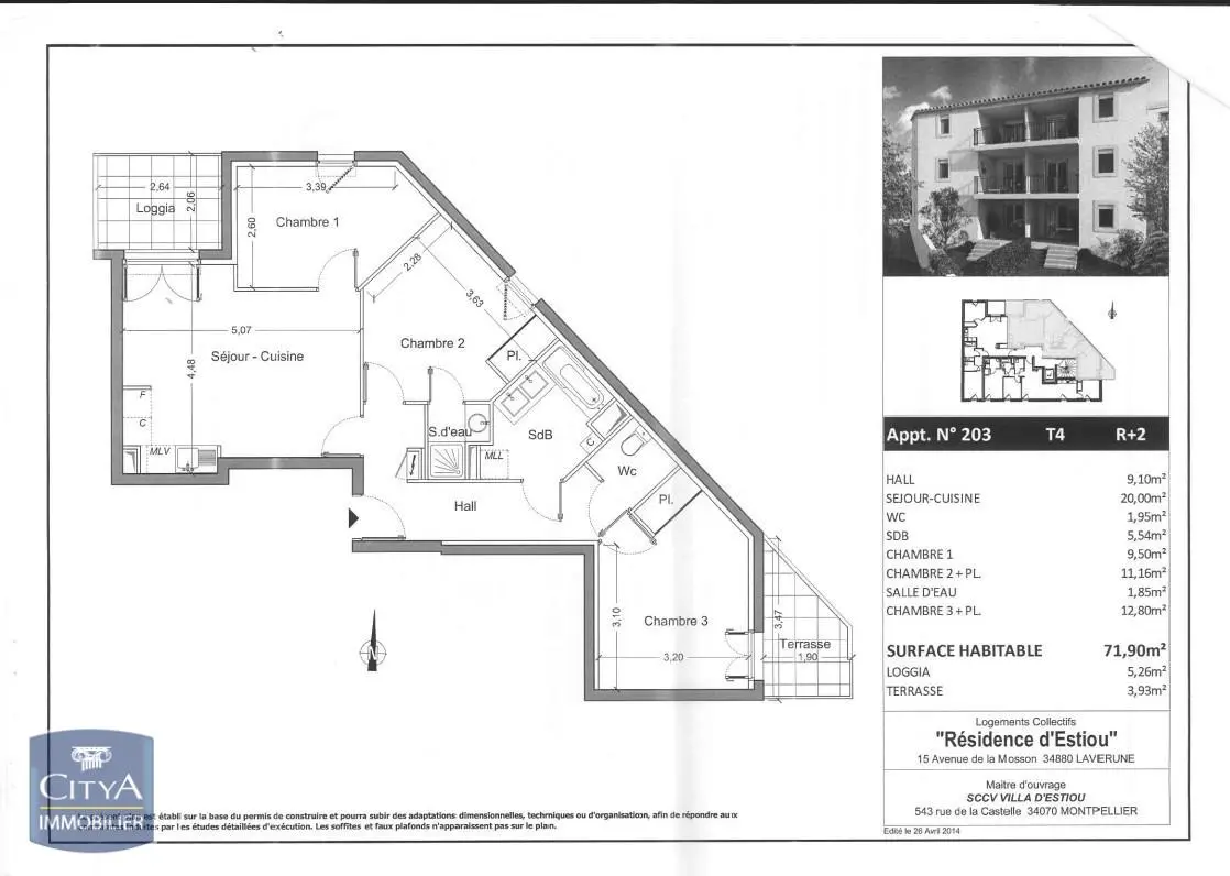 Photo 1 Appartement 4 pièces 71.03m²