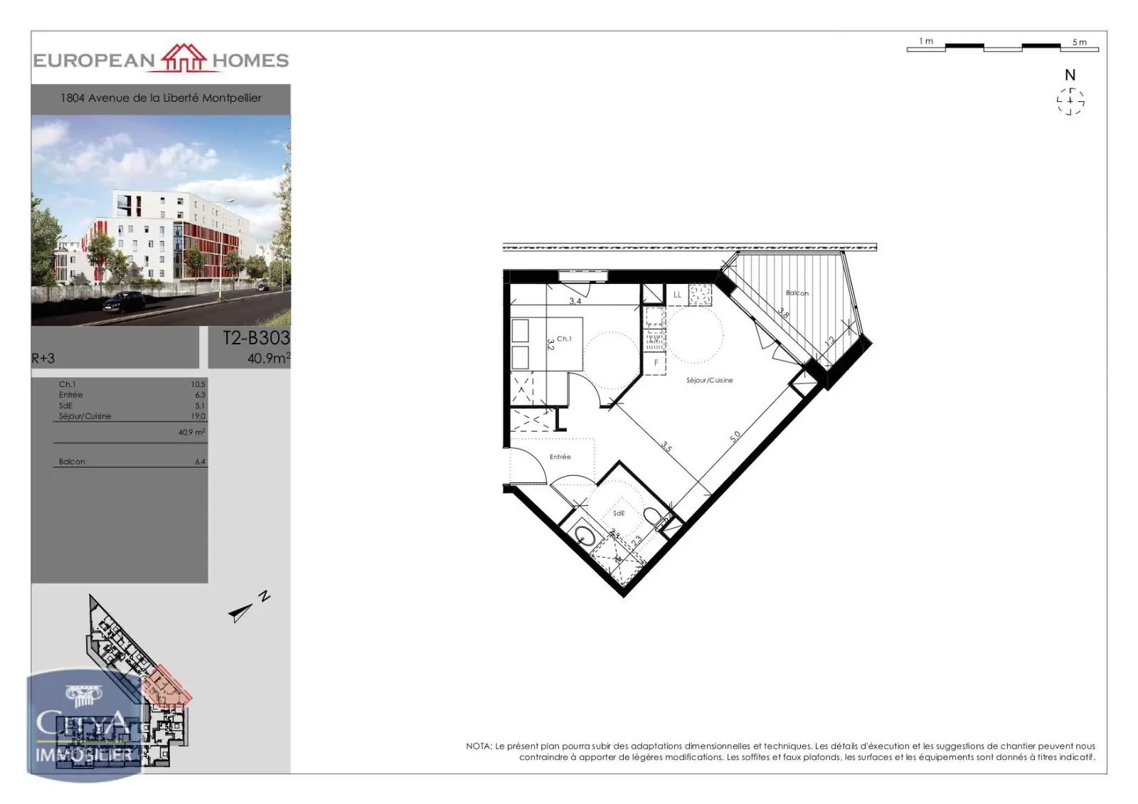 Photo 2 Appartement 2 pièces 40.9m²