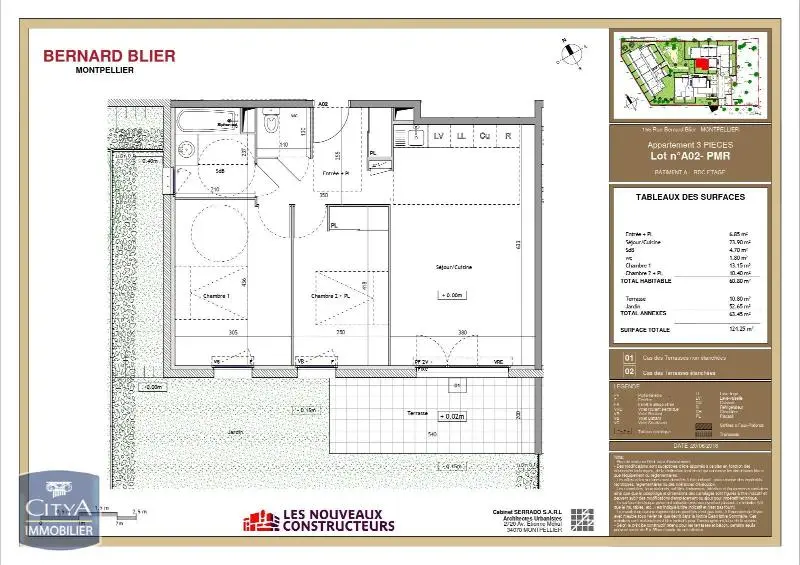 Photo 1 Appartement 3 pièces 60.8m²