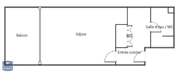 Photo 1 Appartement 1 pièce 23.46m²
