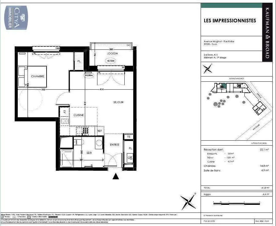 Photo 2 Appartement 2 pièces 41.8m²