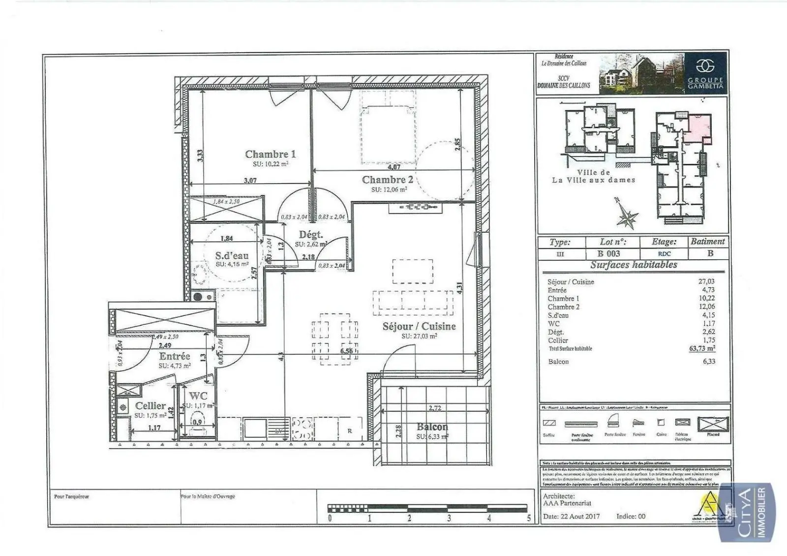 Photo 2 Appartement 3 pièces 63.73m²