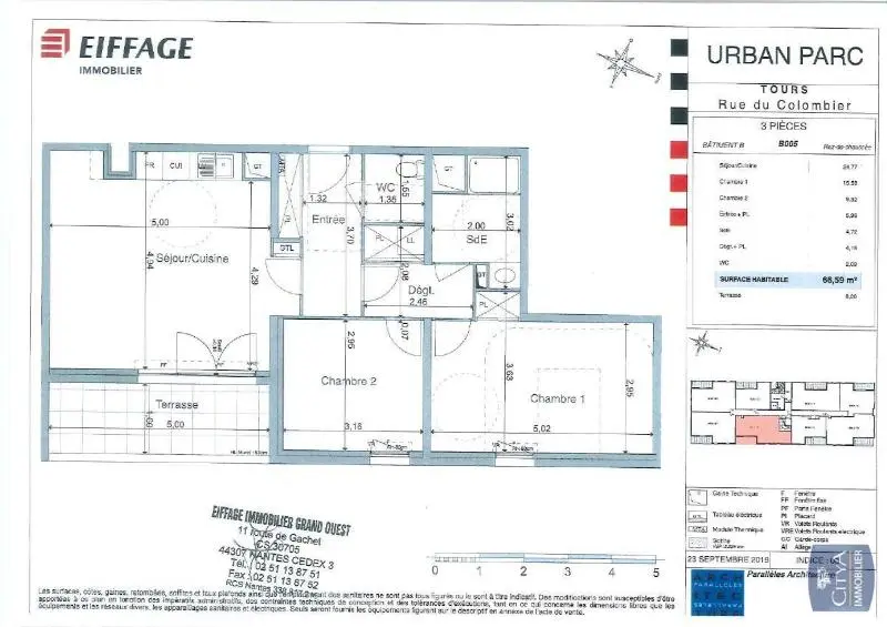 Photo 2 Appartement 3 pièces 66.59m²