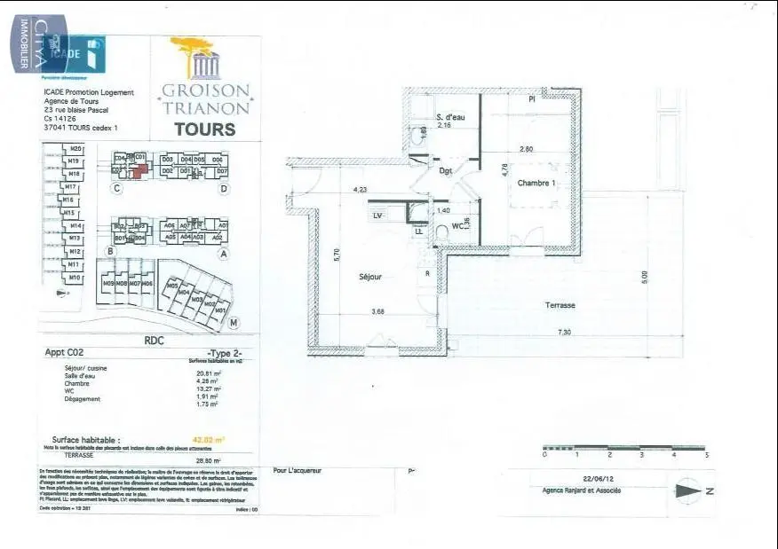 Photo 2 Appartement 2 pièces 42.02m²