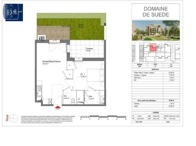 Photo 2 Appartement 2 pièces 40.8m²