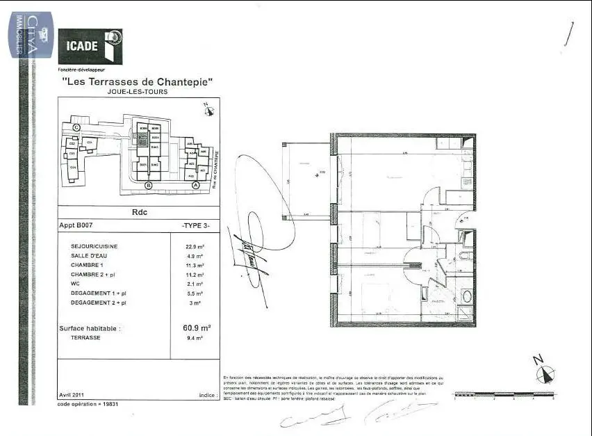 Photo 13 Appartement 3 pièces 60.9m²