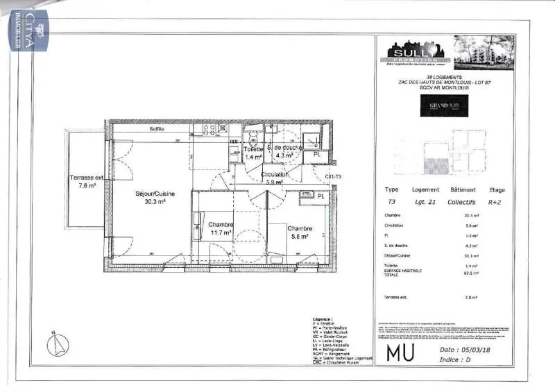 Photo 8 Appartement 3 pièces 63.5m²