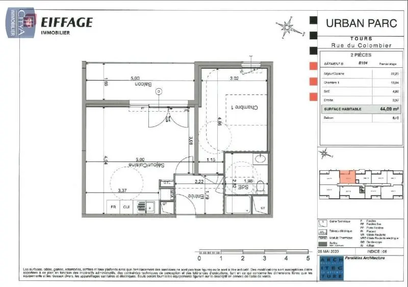 Photo 2 Appartement 2 pièces 44.09m²