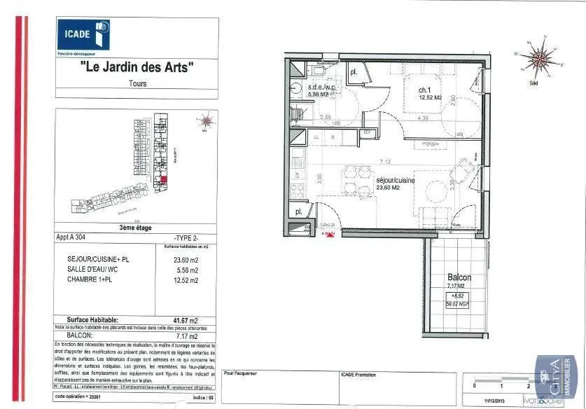 Photo 2 Appartement 2 pièces 41.67m²