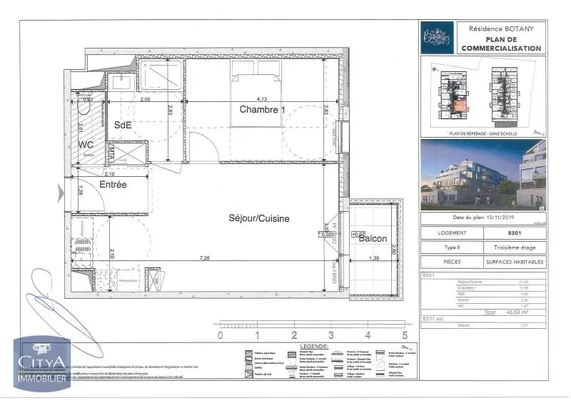 Photo 7 Appartement 2 pièces 43.63m²