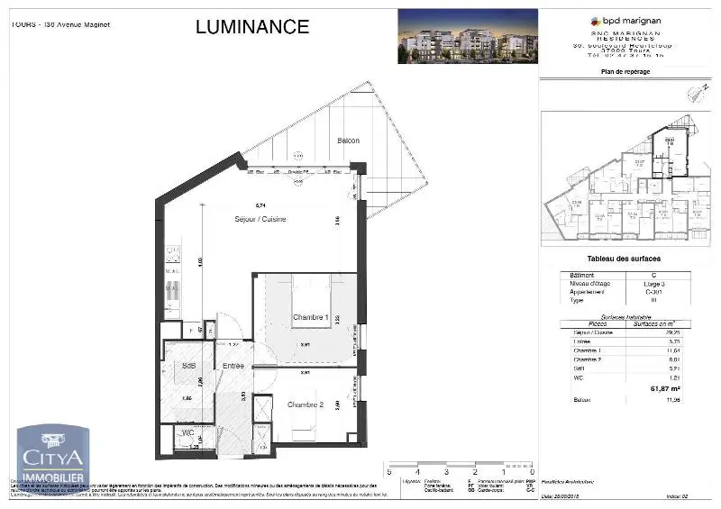 Photo 6 Appartement 3 pièces 61.87m²