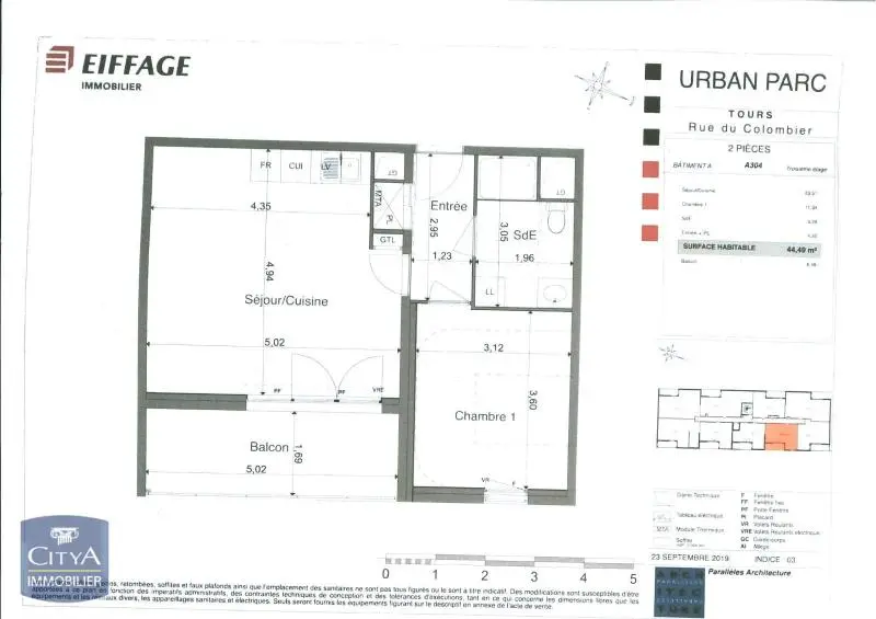 Photo 3 Appartement 2 pièces 44.49m²