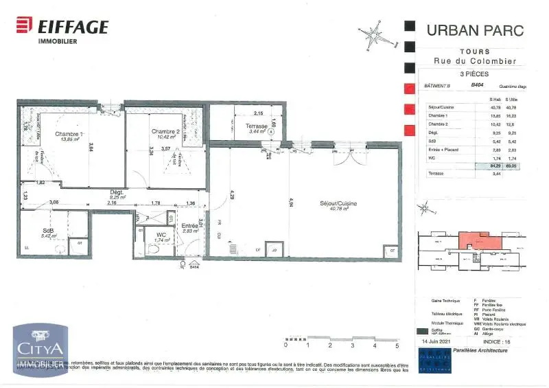 Photo 3 Appartement 3 pièces 84.29m²