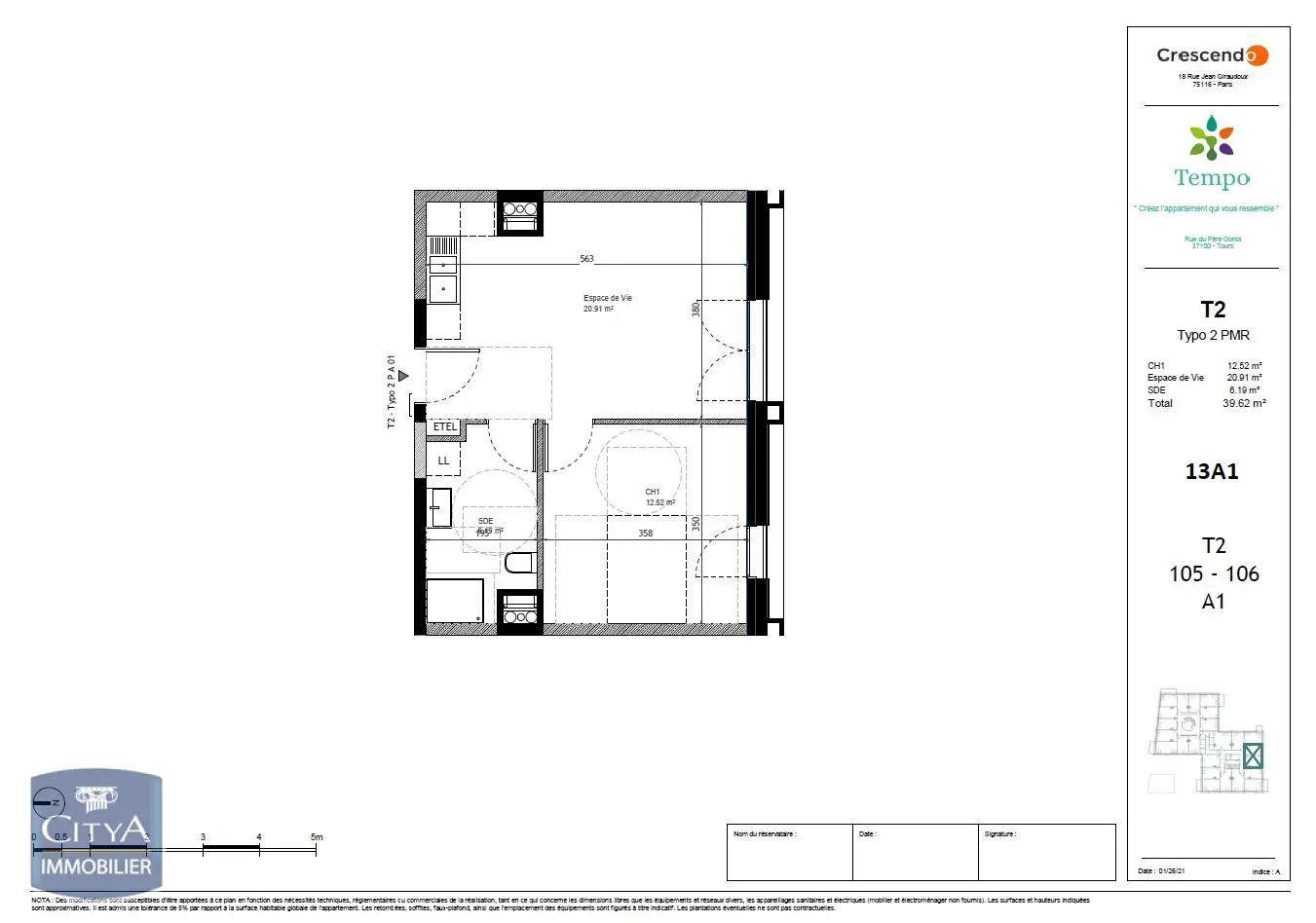 Photo 2 Appartement 2 pièces 39.56m²