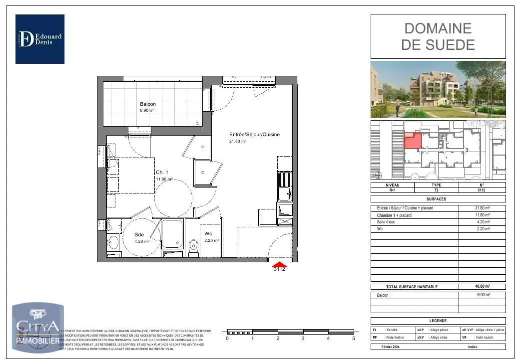 Photo 1 Appartement 2 pièces 40m²