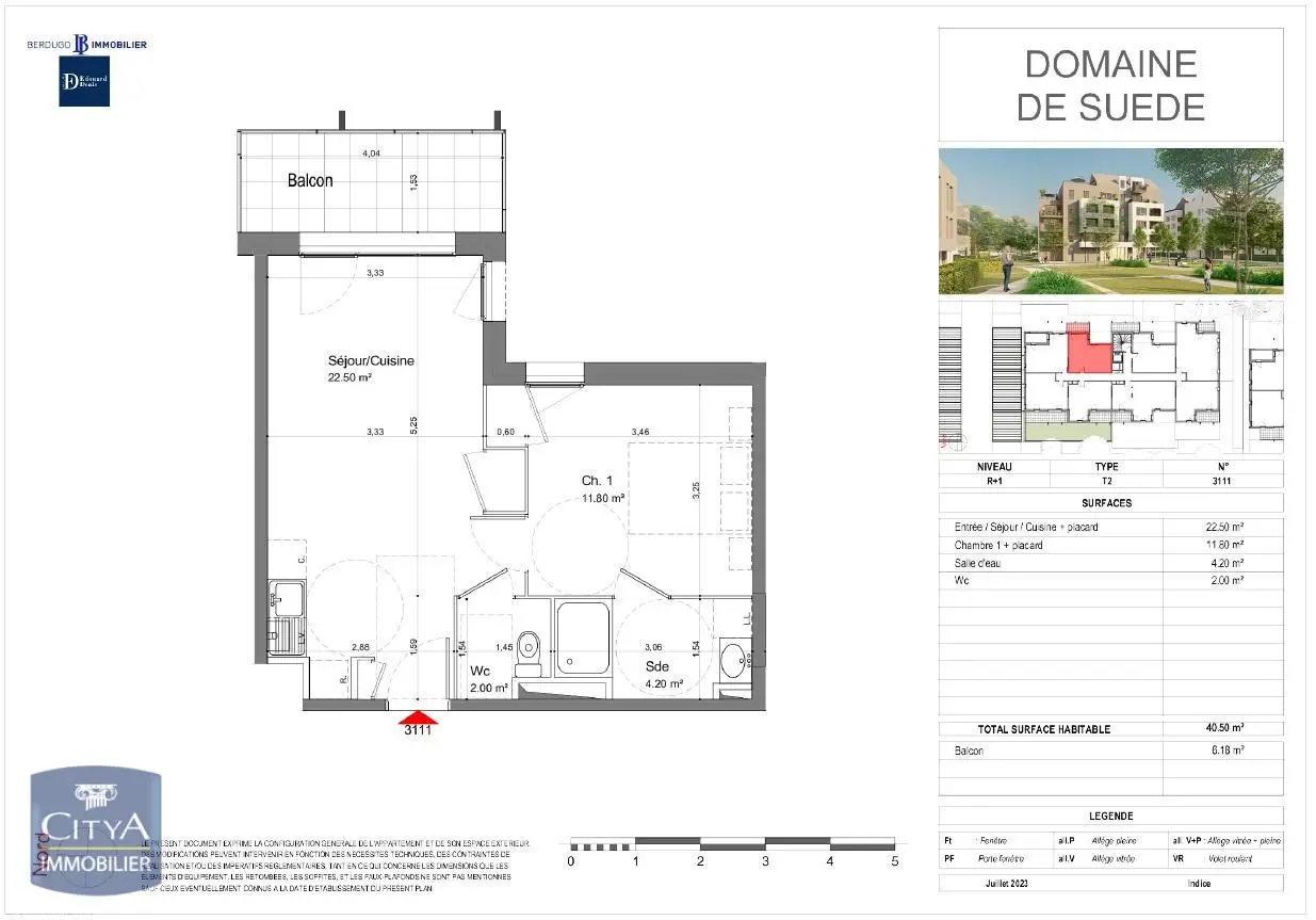 Photo 2 Appartement 2 pièces 40.5m²