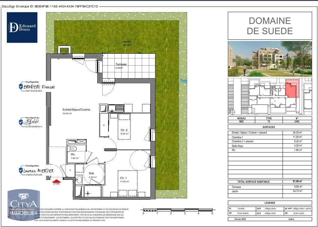 Photo 2 Appartement 3 pièces 61m²