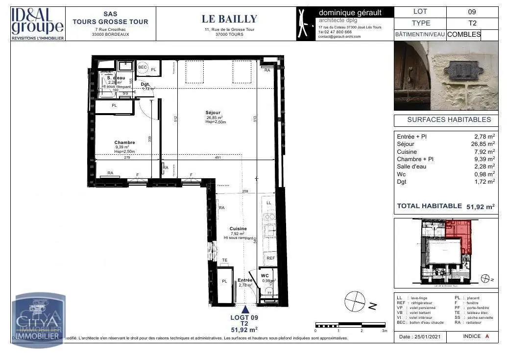 Photo 7 Appartement 2 pièces 51.79m²